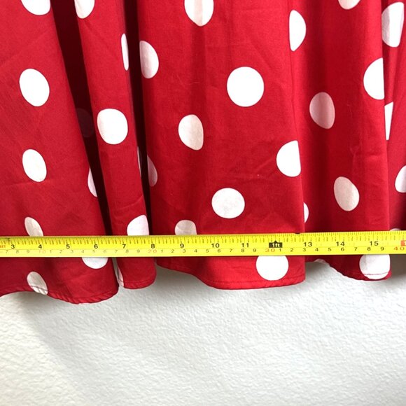 Minnie Mouse Retro Red Polka Dot Dress Woman's Medium Disney Parks Dress Shop - Picture 13 of 16